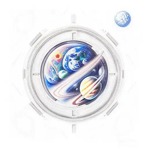 Houston Texas space theme tattoo design idea