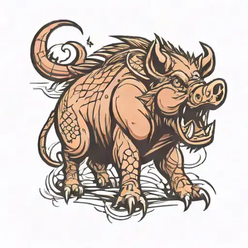 boar tattoo design idea