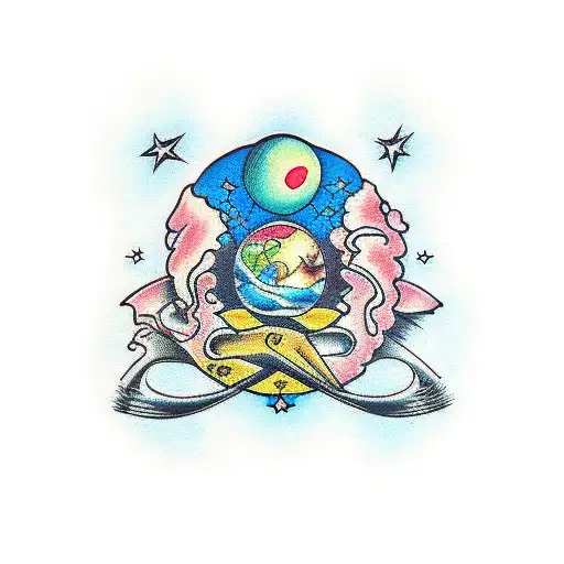 planeta venus tattoo design idea