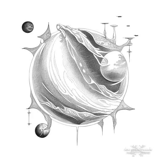 planeta venus tattoo design idea
