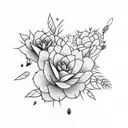 A graceful bird perched on a blooming cactus, symbolizing the harmony between desert and wildlife tattoo design idea