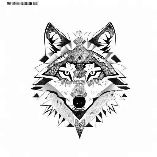 alpha wolf tattoo design idea