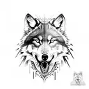 alpha wolf tattoo design idea