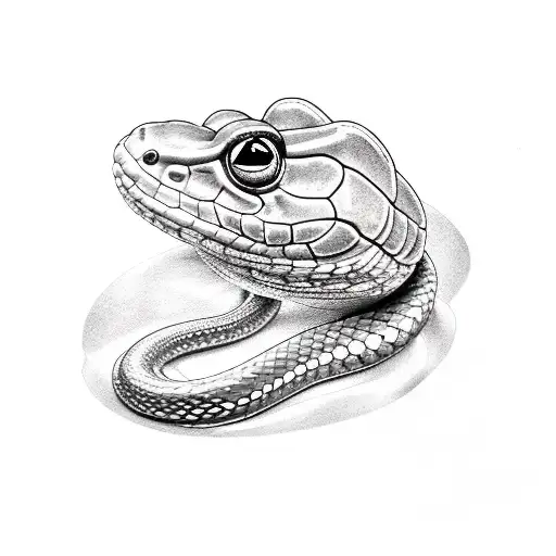 snake and toad tattoo design idea