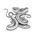 snake and toad and sanil tattoo design idea