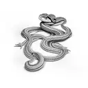 snake with toad tattoo design idea