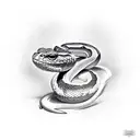 snake with toad tattoo design idea