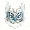 snow owl tattoo design idea