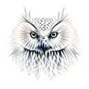 snow owl tattoo design idea