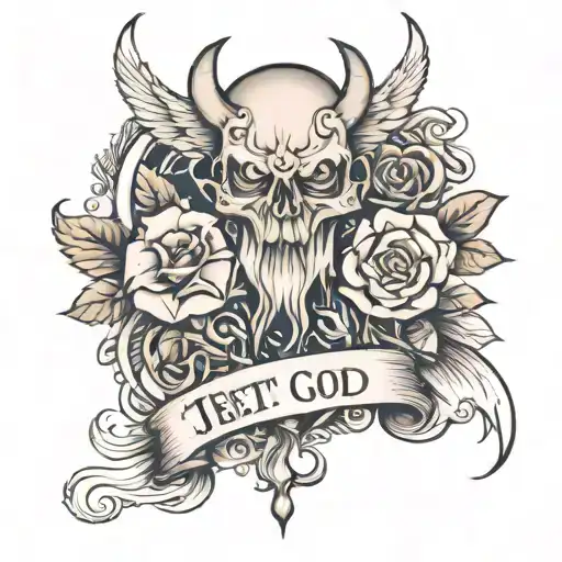 I bet god heard you coming  tattoo design idea