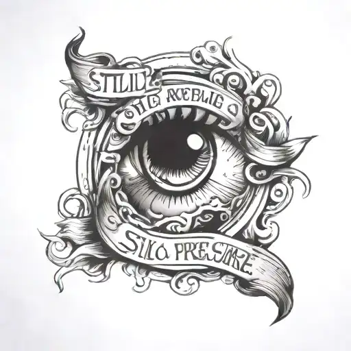 sentence "still no pressure" tattoo design idea