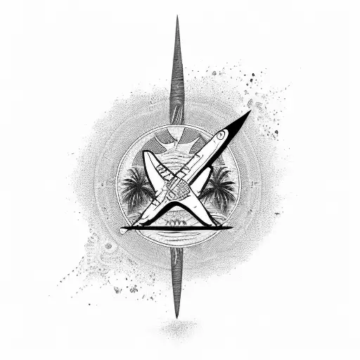 sun, Florida keys, mahi mahi, key west coordinates, palm tree tattoo design idea