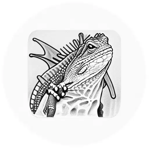 Lizard on a Poker Chip tattoo design idea
