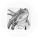 Lizard on a Poker Chip tattoo design idea