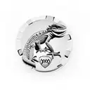 Lizard on a Poker Chip tattoo design idea