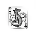 Lizard on a Poker Chip tattoo design idea