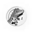 Lizard on a Poker Chip tattoo design idea