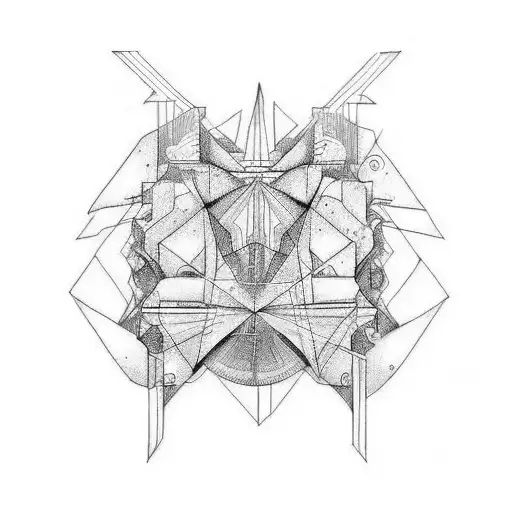 impossible drawing biomechanics tattoo design idea