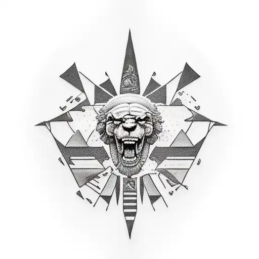 pergamino horizontal con la isla de nunca jamas tattoo design idea