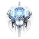 Halo with rays of lights and clouds on shoulder coming onto chest tattoo design idea