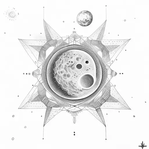 virgo astronomy simplistic  tattoo design idea