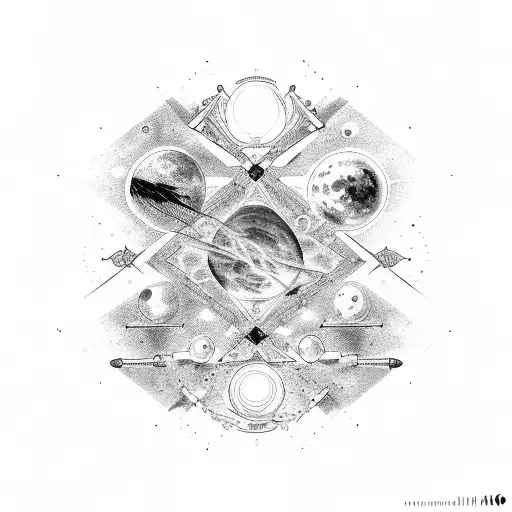 virgo astronomy simplistic  tattoo design idea