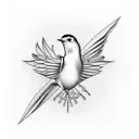 robin bird  tattoo design idea