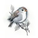 robin bird  tattoo design idea