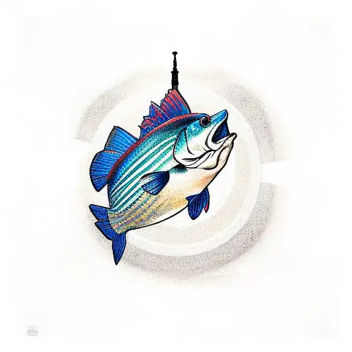 A fish on top of a record player tattoo design idea