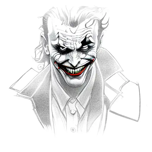 the joker mixed with Spider-Man  tattoo design idea
