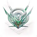 combination of rayquaza and quetzalcoatl tattoo design idea