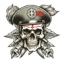 german soldier skull tattoo design idea
