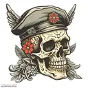 german soldier skull tattoo design idea