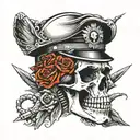 german soldier skull tattoo design idea