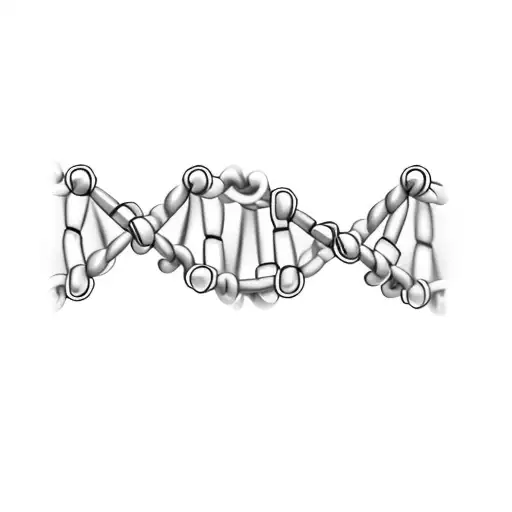 a dna strand tattoo design idea