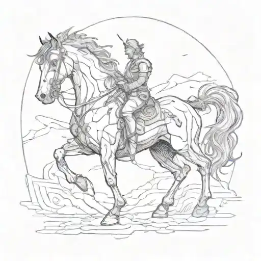 Horseman of the Apocalypse famine tattoo design idea