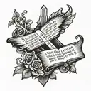 bible scripture tattoo tattoo design idea