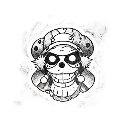 one piece luffy  tattoo design idea
