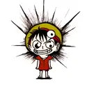 one piece luffy  tattoo design idea