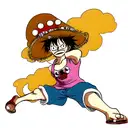 one piece luffy  tattoo design idea