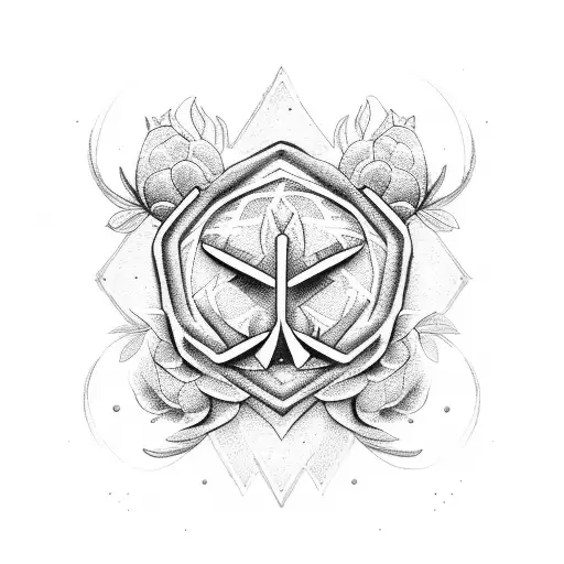 Combine the crossfit symbol with a delicate floral design tattoo design idea