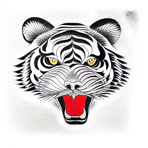 Tiger tattoo design idea