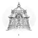 Bell tower tattoo design idea