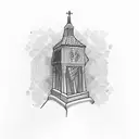 Bell tower tattoo design idea