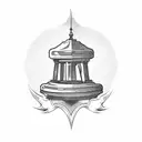 Bell tower tattoo design idea