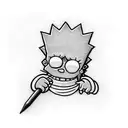 bart simpson tattoo design idea