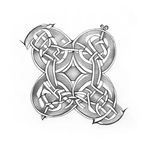 Celtic Knot Map: Create a tattoo design that combines a map outline of France, Brittany, Wales, and Asturias, with Celti tattoo design idea