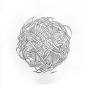 Celtic Knot Map: Create a tattoo design that combines a map outline of France, Brittany, Wales, and Asturias, with Celti tattoo design idea