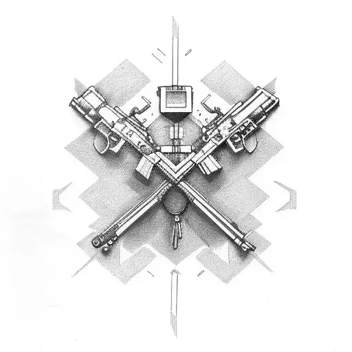 rifle francotirador  tattoo design idea