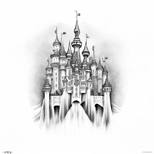draculas castle  tattoo design idea